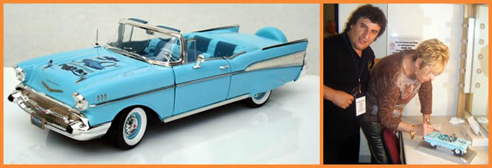 50th Anniversary "Peggy Sue" 1957 Chevrolet Bel Air Convertible Die Cast 